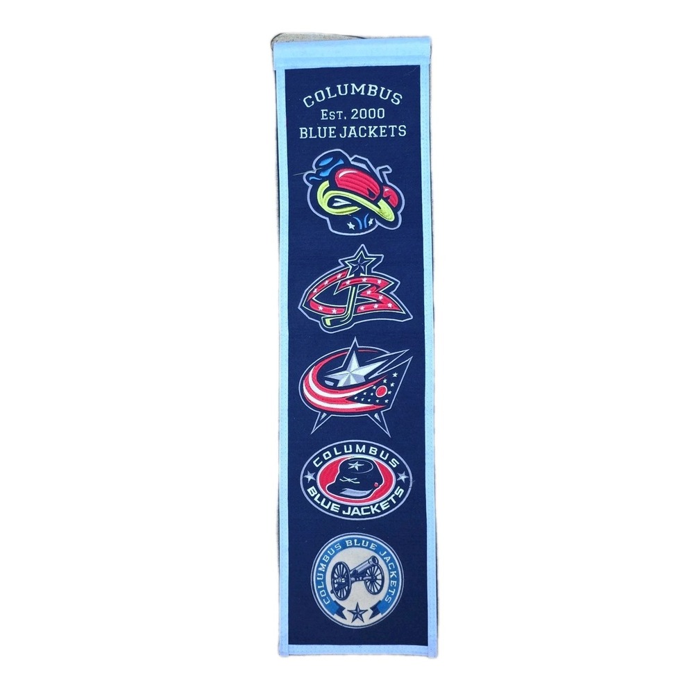 Winning Streak NHL Hockey Columbus Blue Jackets‎ Genuine Wool Team Banner